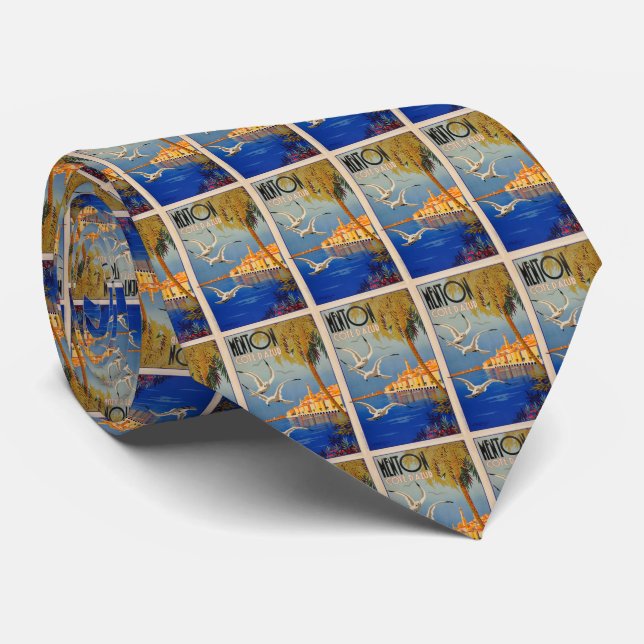 Vintage Menton CoTe D'azur Tie (Rolled)