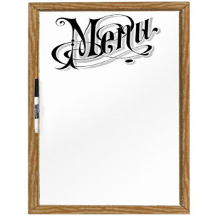 Vintage Menu Retro Looking Memo Board