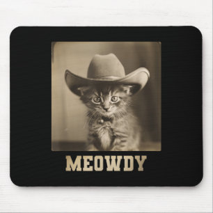 Vintage Meowdy Cat  Mouse Pad