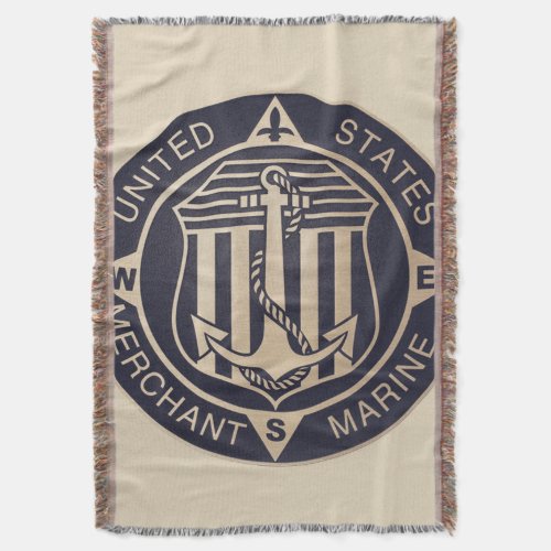 Vintage Merchant Marine Throw Blanket