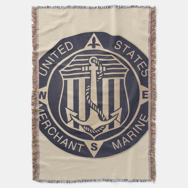 Vintage Merchant Marine Throw Blanket Zazzle