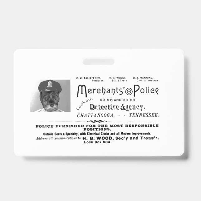 Vintage Merchants   Police    Badge (Front)
