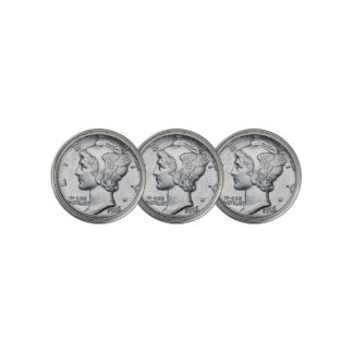 vintage Mercury dime Golf Ball Marker