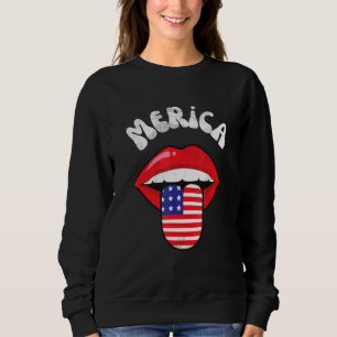Vintage Merica Memorial Day Us Patriot Flag July 4 Sweatshirt