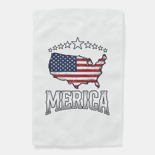 Vintage Merica Patriotic Flag Map Shirt Design_1