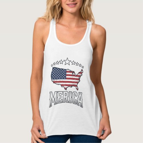 Vintage Merica Patriotic Flag Map Shirt Design_1