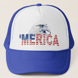 Vintage 'MERICA U.S. Flag & Eagle Trucker Hat