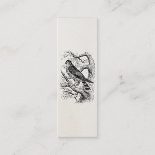 Vintage Merlin Falcon Bird - Birds Template Blank Mini Business Card