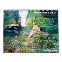 Vintage Mermaid Art Calendar