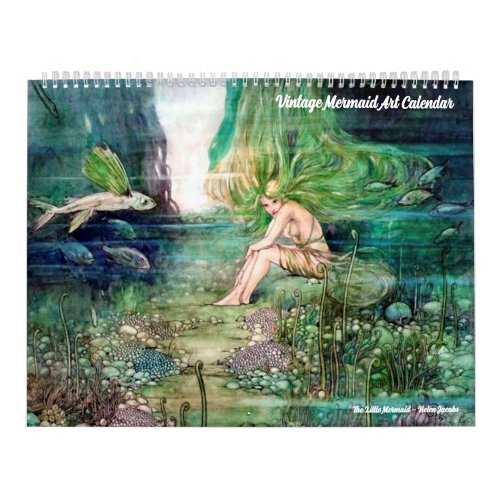 Vintage Mermaid Art Calendar