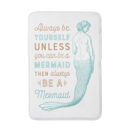 Vintage Mermaid Bath Mat
