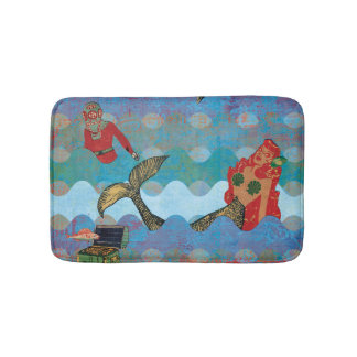 vintage mermaid bathroom mat
