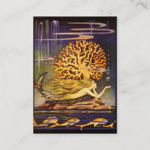 Vintage Mermaid Business Card