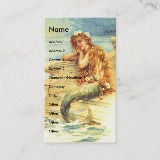 Vintage Mermaid Business Card