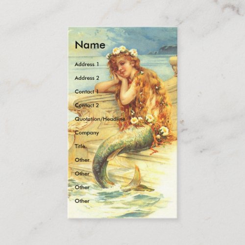 Vintage Mermaid Business Card Templates