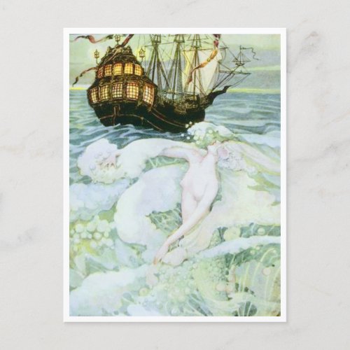 Vintage Mermaid by Anne Anderson Postcard