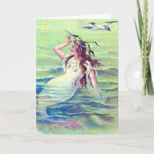 Vintage Mermaid Card