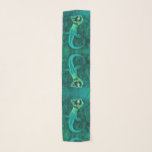 Vintage Mermaid Chiffon Scarf<br><div class="desc">Vintage Mermaid Chiffon Scarf
This scarf is illustrated with a beautiful  vintage mermaid in the green blue depths</div>
