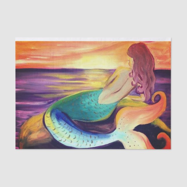 Vintage Mermaid Gift Tissue Paper (Front)