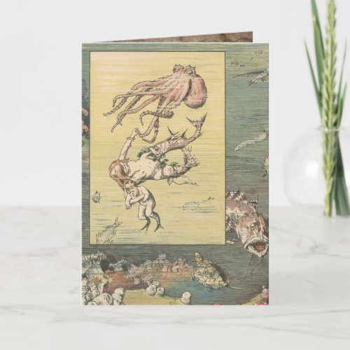 Vintage Mermaid Greeting card