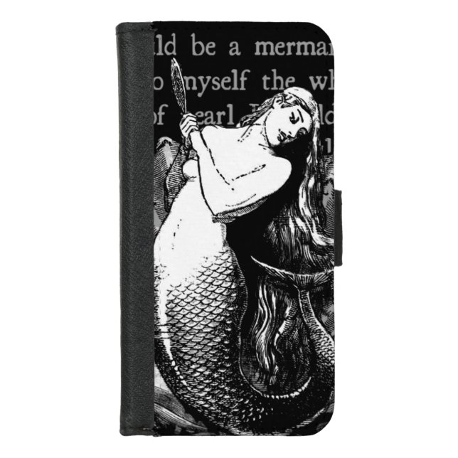 +{ Vintage Mermaid }+ iPhone Wallet Case (Front)