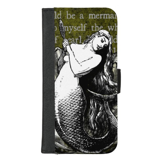 +{ Vintage Mermaid }+ iPhone Wallet Case (Front)