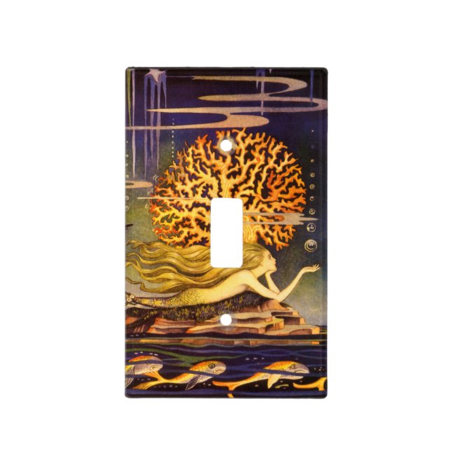 Vintage Mermaid Light Switch Cover (Front)