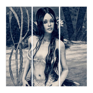 Vintage Mermaid Old Photo Fantasy Art