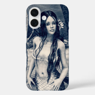 Vintage Mermaid Old Photo Fantasy Art iPhone 16 Case