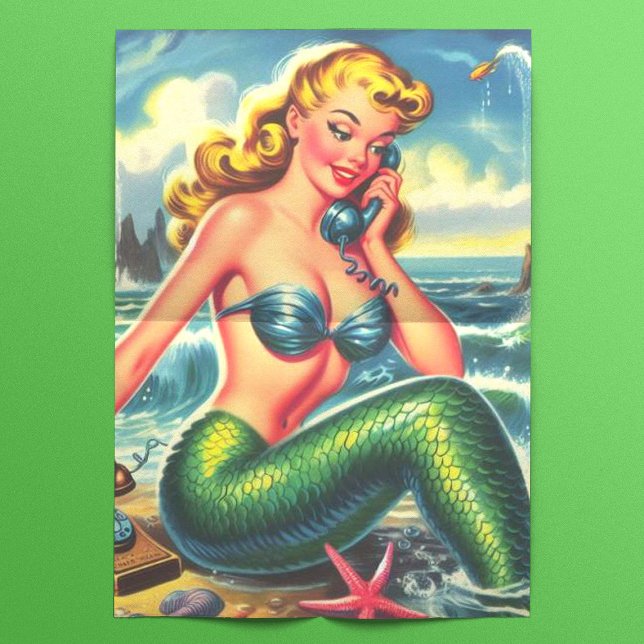 Vintage Mermaid Pin Up Tissue Paper (Creator Uploaded)