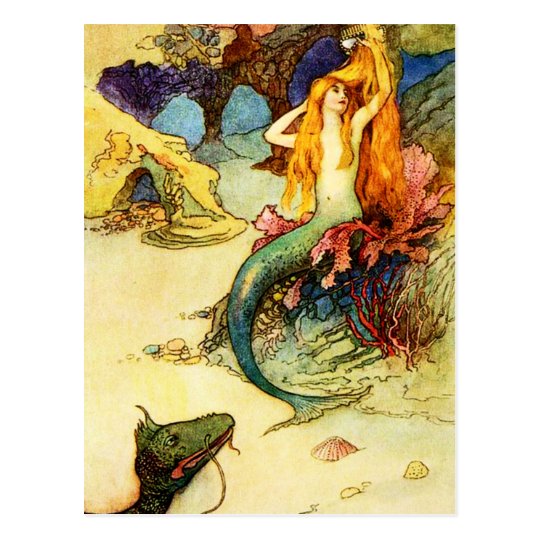 Vintage Mermaid Postcard | Zazzle.com