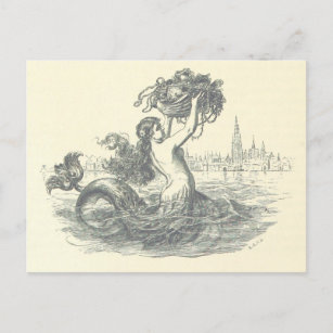 Vintage Mermaid Postcard