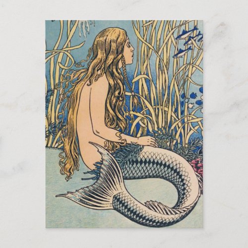 Vintage Mermaid Postcard