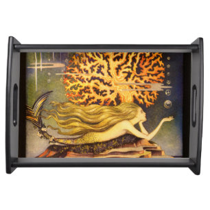 Vintage Mermaid Serving Tray