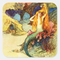 Vintage Mermaid Stickers