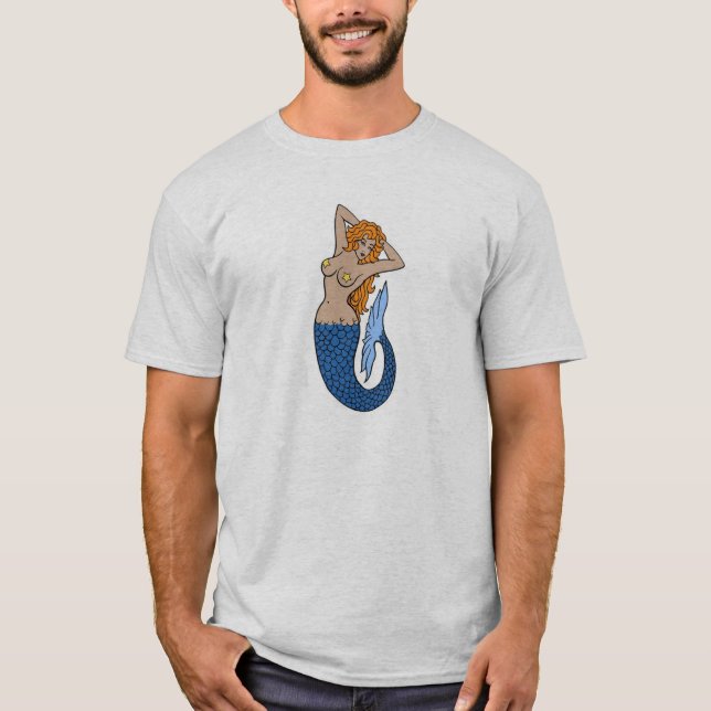 Vintage Mermaid Tattoo Art T-Shirt (Front)