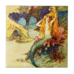 Vintage Mermaid Tile at Zazzle