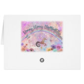 Vintage Mermaid Twins Rainbow Card (Back Horizontal)