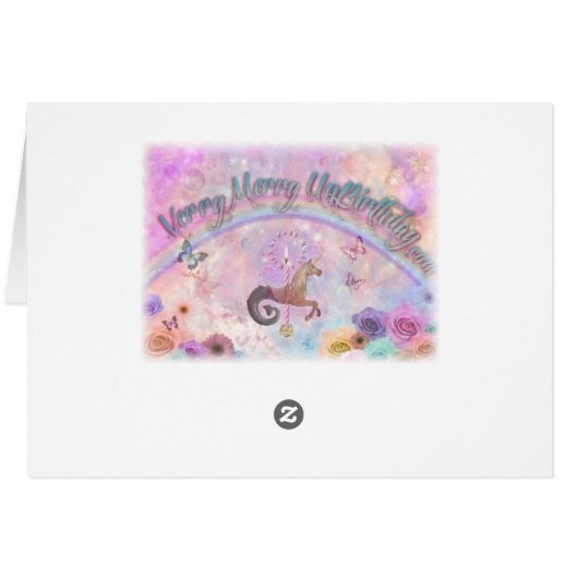 Vintage Mermaid Twins Rainbow Card (Back Horizontal)