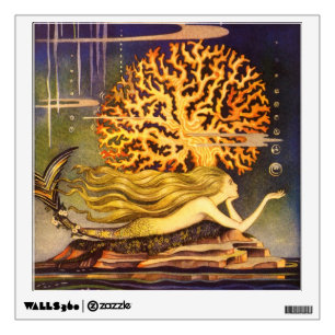 Vintage Mermaid Wall Sticker