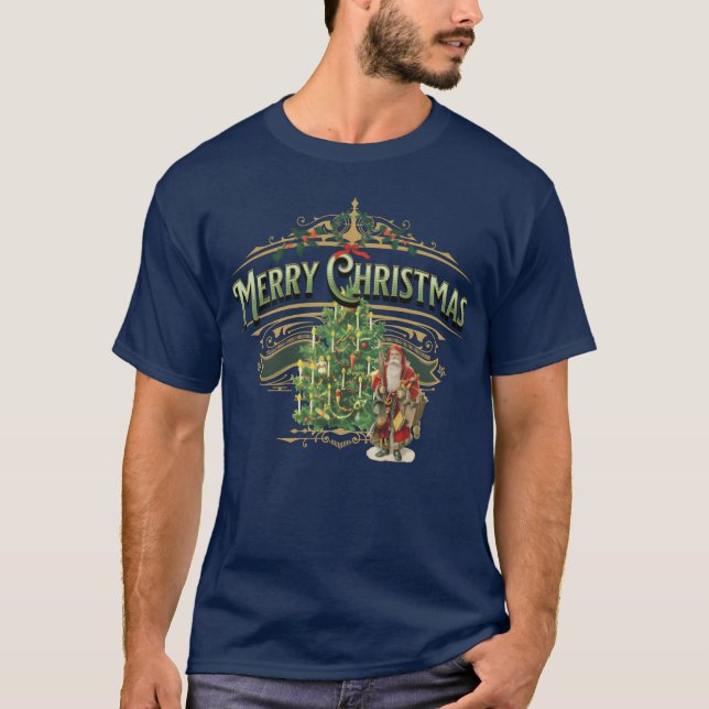 Vintage Merry Christmas boy T-Shirt (Front)