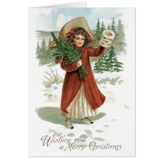 Vintage Merry Christmas Card | Zazzle