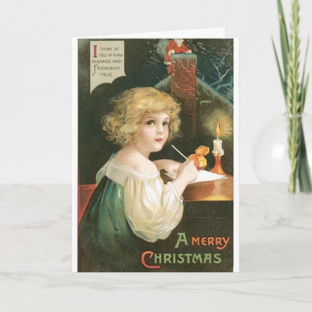 Vintage Merry Christmas Card - Friendship (Front)