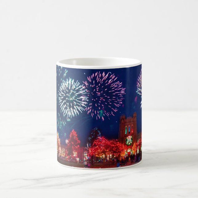 Vintage Merry Christmas Celebration Personalized Coffee Mug (Center)