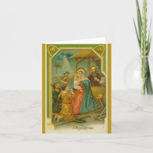 Vintage MERRY CHRISTMAS Holiday Card