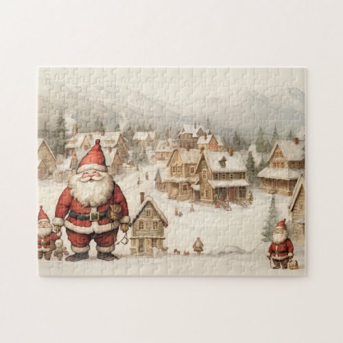 Vintage Merry Christmas Jigsaw Puzzle