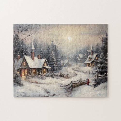 Vintage Merry Christmas Jigsaw Puzzle