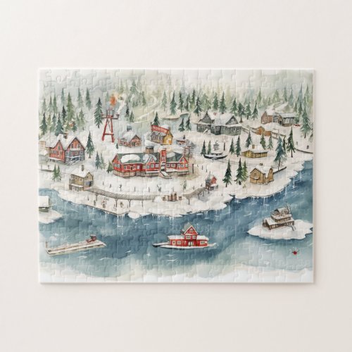 Vintage Merry Christmas Jigsaw Puzzle