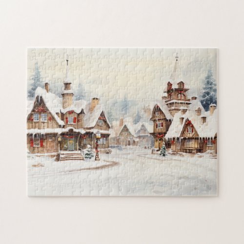 Vintage Merry Christmas Jigsaw Puzzle