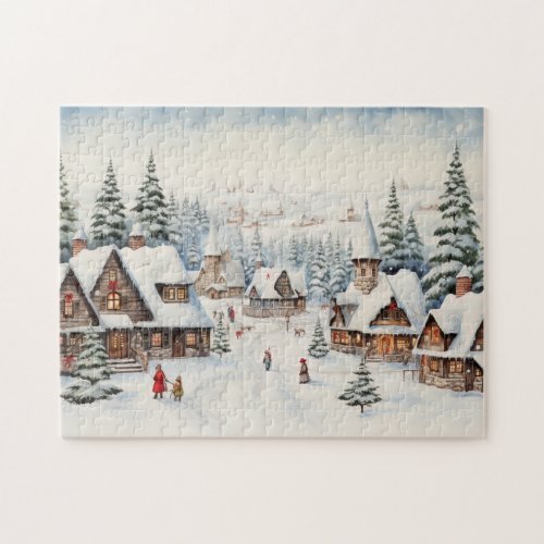 Vintage Merry Christmas Jigsaw Puzzle